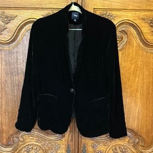 Gap viscose & silk velvet blazer size 6